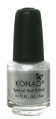 Лак для стемпінгу Konad Special Nail Polish Silver сріблястий з шиммером 5 мл