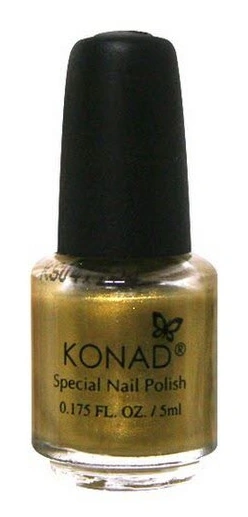 Лак для стемпінгу Konad Special Nail Polish Gold золотистий із шиммером 5 мл