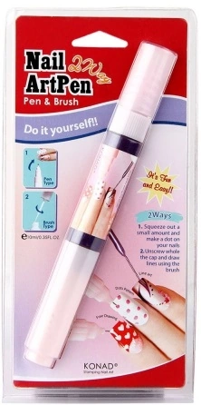 Двосторонній олівець фіолетовий перламутр Konad 2 Way Nail Art Pen- Violet Pearl