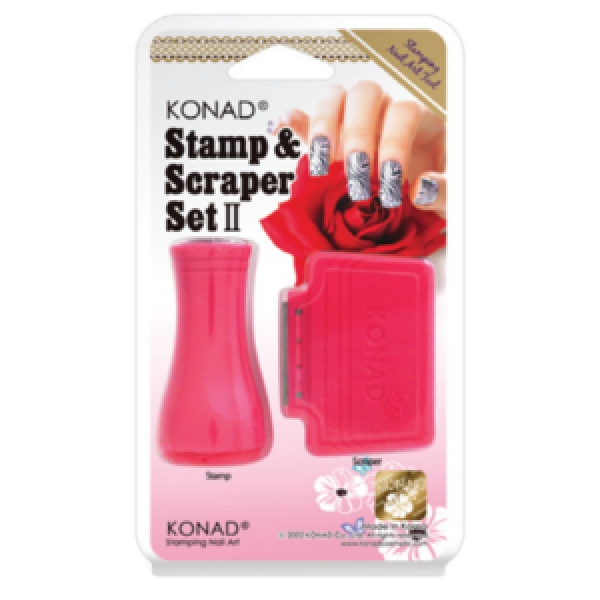 Штамп для стемпінгу та скрапер Konad Stamp & Scraper Set II