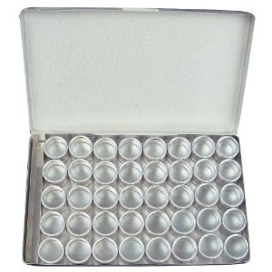 Коробка з 40 порожніми ємностями Nail Perfect ART Aluminium Box with Jars