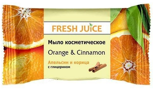 Мило косметичне Апельсин та кориця Fresh Juice Cosmetic Soap Orange & Cinnamon 75 г
