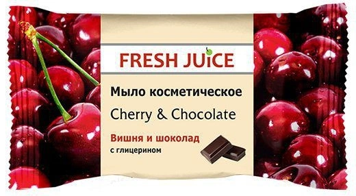 Мило косметичне Вишня та шоколад Fresh Juice Cosmetic Soap Cherry та Chocolate 75 гр