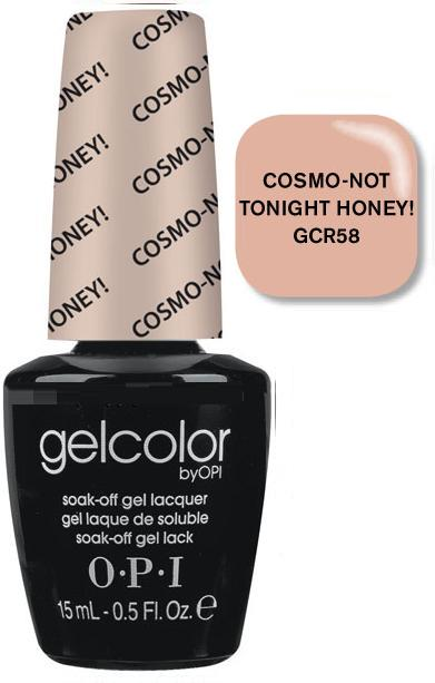 Гель-лак OPI Cosmo Not Tonight Honey персиковий з перламутром, щільний 15 мл