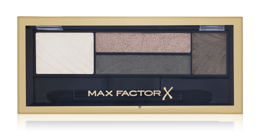 Тіні для повік і брів Max Factor Smokey Eye Drama Kit 2 in 1 №02 димчасто-білий із срібним шиммером; світло-коричневий із срібним шиммером; сіро-синій із срібним шиммером; графіт 1.8 г