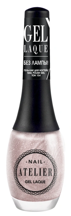 Лак Vivienne Sabo Nail Atelier №104 прозорий із світло-золотим та червоним шиммером 12 мл