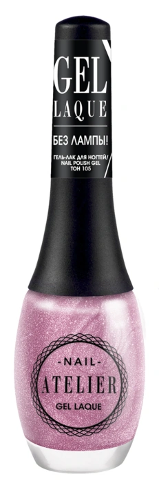Лак Vivienne Sabo Nail Atelier №105 прозорий з малиново-фіолетовим та срібним шиммером 12 мл