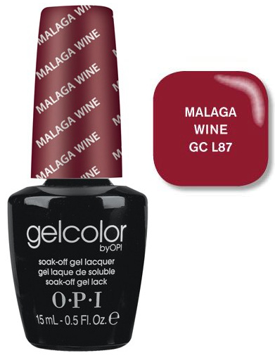 Гель-лак OPI Malaga Wine темна вишня, емаль 15 мл