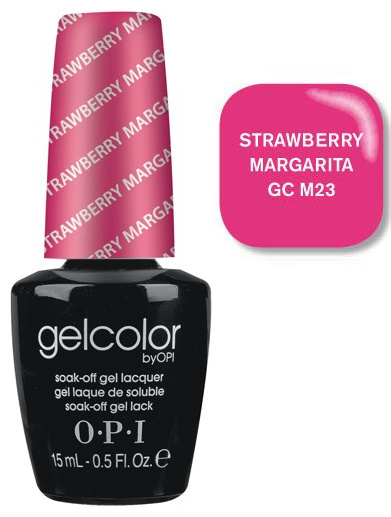 Гель-лак OPI Strawberry Margarita яскраво-рожевий, емаль 15 мл