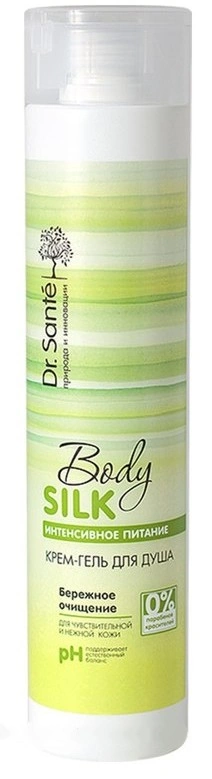 Крем-гель для душу Інтенсивне харчування Dr.Sante Body Silk Cream Shower Gel Intense Nutrition 300 ml