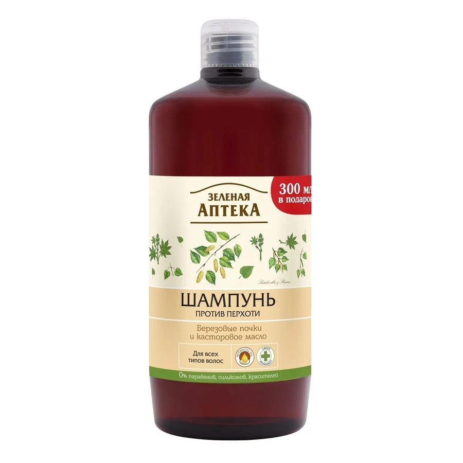 Зелена аптека Anti-Dandruff Shampoo Birch Buds and Castor Oil 1000 мл