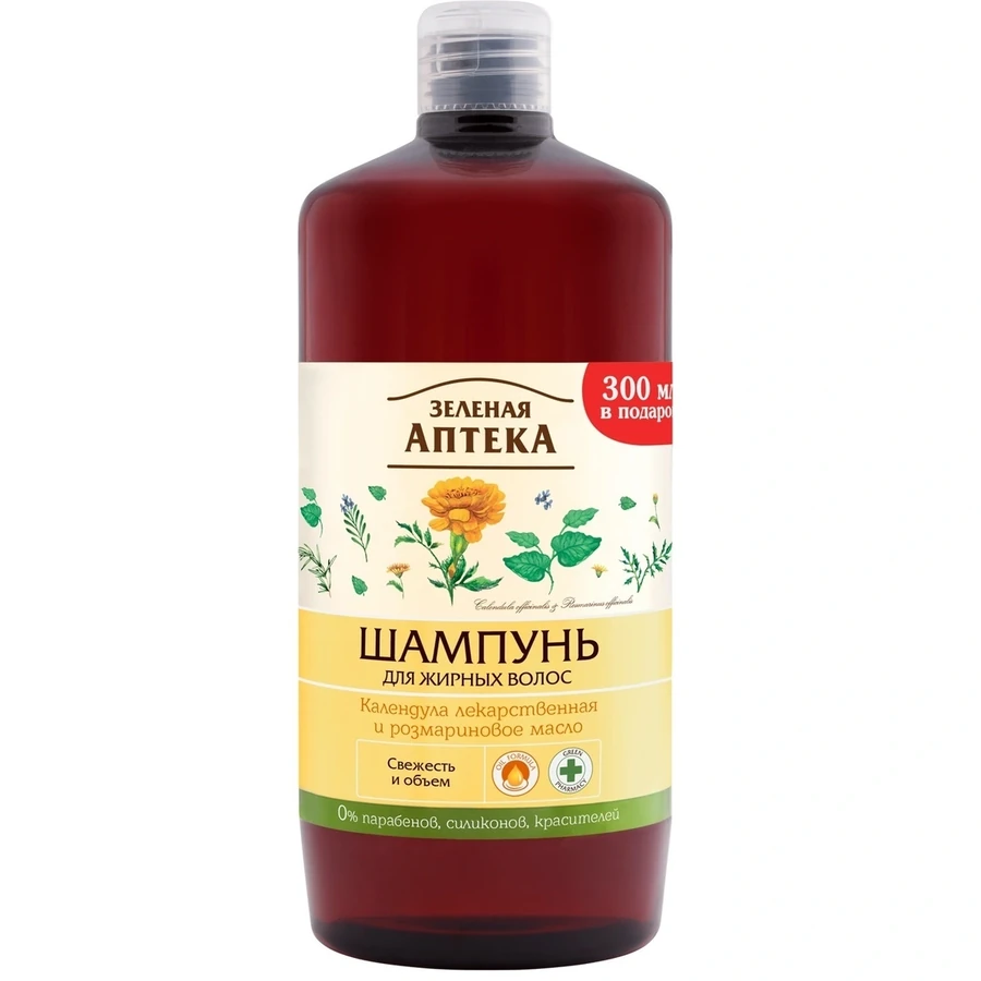 Зелена аптека Shampoo for Oily Hair and Marigold Rosemary Oil 1000 мл
