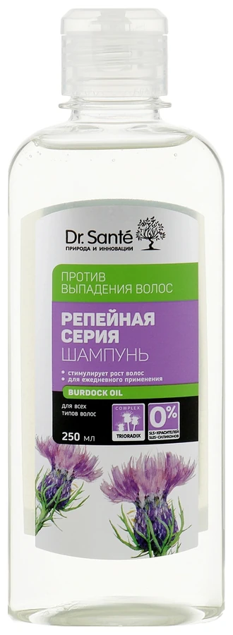 Шампунь проти випадіння волосся Ріп`якова серія Dr.Sante Burdock Oil Shampoo 250 ml
