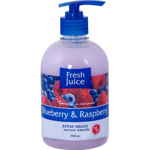 Крем-мило з маслом жожоба Чорниця та малина Fresh Juice Cream soap Blueberry & Raspberry 460 мл