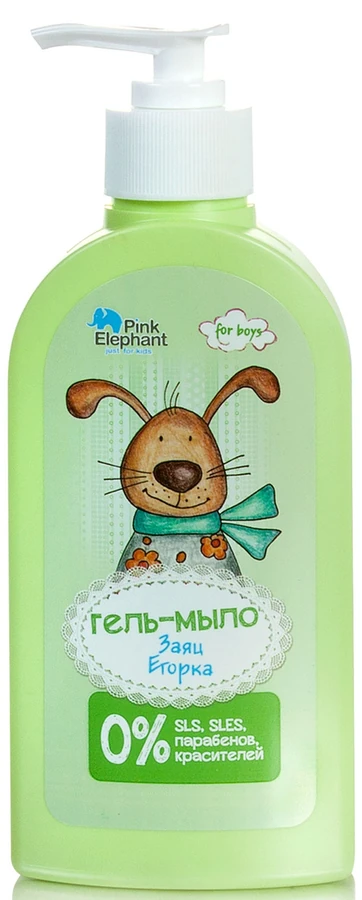 Гель-мило дитяче Заєць Єгорка Pink Elephant Gel soap Hare Egorka 250 ml