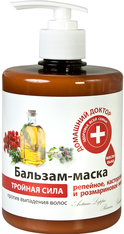 Бальзам-маска Потрійна сила Від випадіння волосся Домашний Доктор (The Doctor) Balm Mask Triple Strength 500 мл