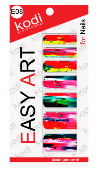 Наклейки для дизайну нігтів Kodi Easy Art E08