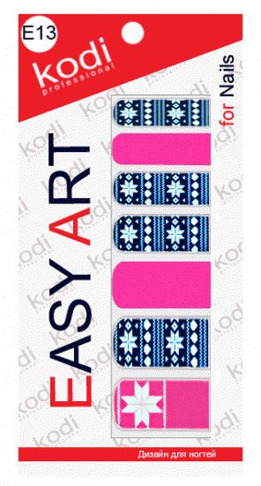 Наклейки для дизайну нігтів Kodi Easy Art E13