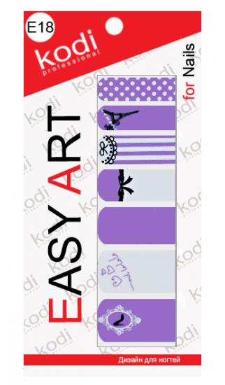 Наклейки для дизайну нігтів Kodi Easy Art E18