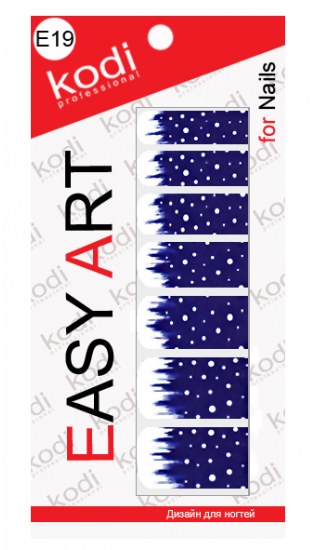 Наклейки для дизайну нігтів Kodi Easy Art E19
