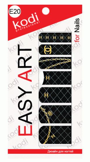 Наклейки для дизайну нігтів Kodi Easy Art E20