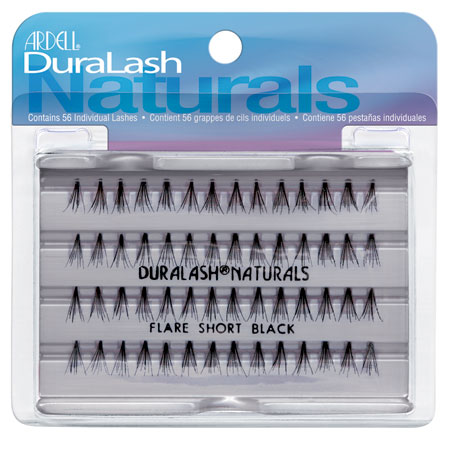 Короткі чорні пучкові вії Ardell Duralash Naturals Short Black безвузликові 56 шт