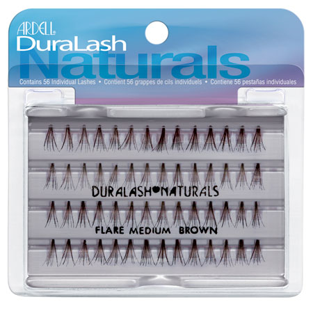 Середні коричневі пучкові вії Ardell Duralash Naturals Medium Brown безвузликові 56 шт