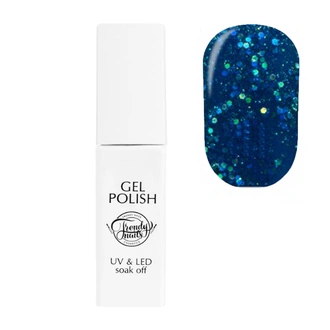 Гель-лак Trendy Nails Gel Polish Classic Shadows №68 синій із голографічними блискітками 8 мл