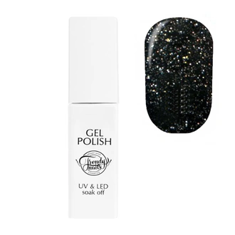 Гель-лак Trendy Nails Gel Polish Classic Shadows №71 чорний із золотими блискітками 8 мл