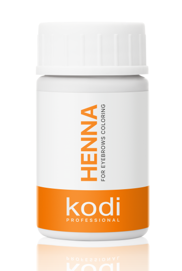 Хна для фарбування брів Kodi Henna for eyebrows coloring dark brown 10 гр темно-коричнева