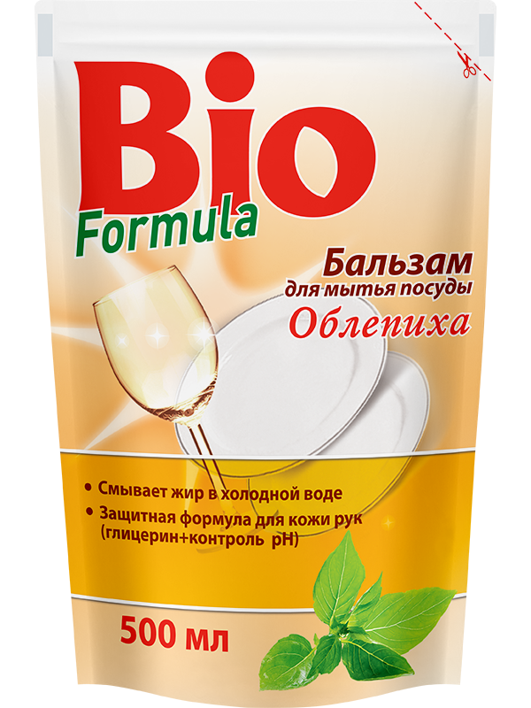 Бальзам для миття посуду Обліпиха BIO Formula Dishwashing Buckthorn дой-пак 500 мл