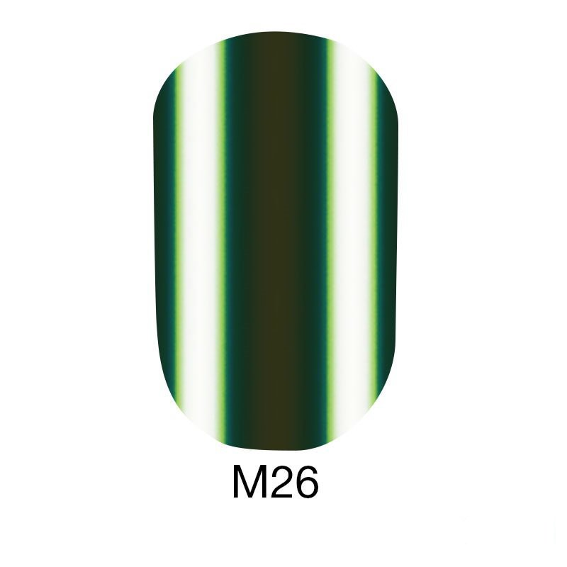 Гель-лак Naomi Gel Polish Metallic Collection M26 насичений зелений металік 6 мл