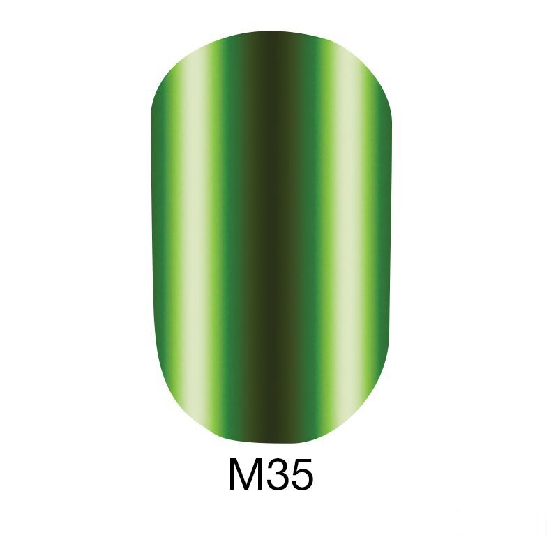 Гель-лак Naomi Gel Polish Metallic Collection M35 зелений металік 6 мл