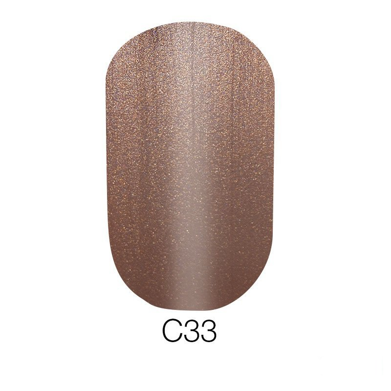 Магнітний гель-лак Naomi Gel Polish Cat Eyes С33 коричнево-сірий світлий, з перламутром 6 мл