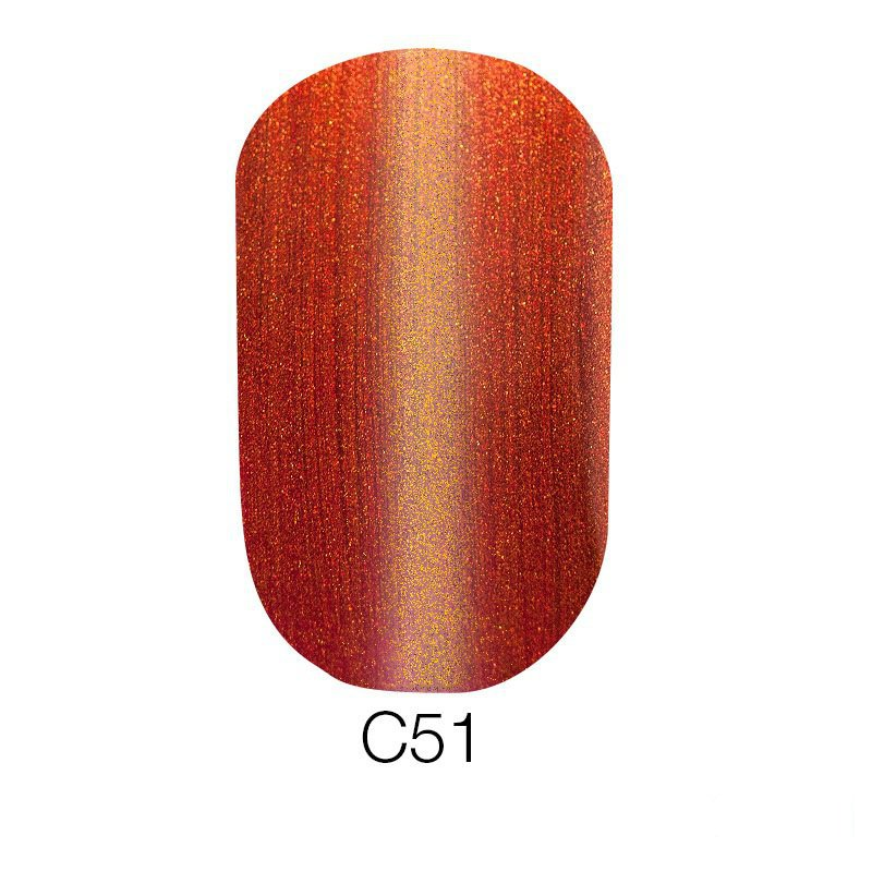 Магнітний гель-лак Naomi Gel Polish Cat Eyes С51 коричневий із золотистим шиммером 6 мл