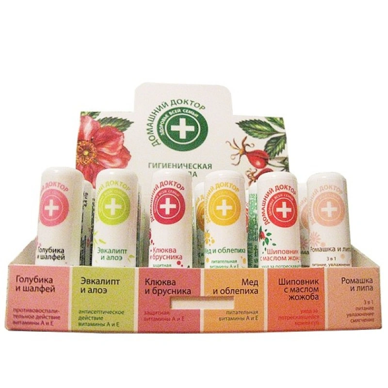 Комплект гігієнічних помад Домашний Доктор (The Doctor) Set of Lip Balms 3,6 г х 30шт
