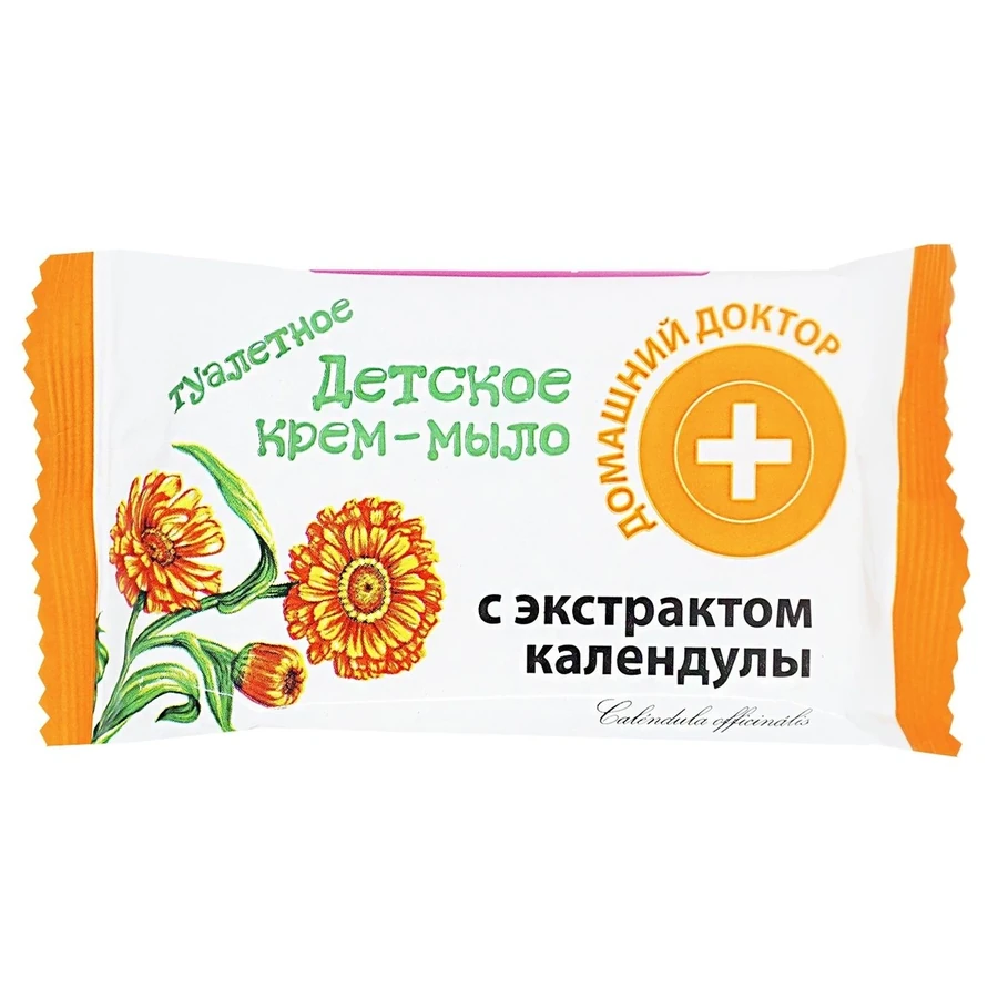Дитяче крем-мило з екстрактом календули Домашний Доктор (The Doctor) Baby Cream Soap with Extracts Calendula 70 г