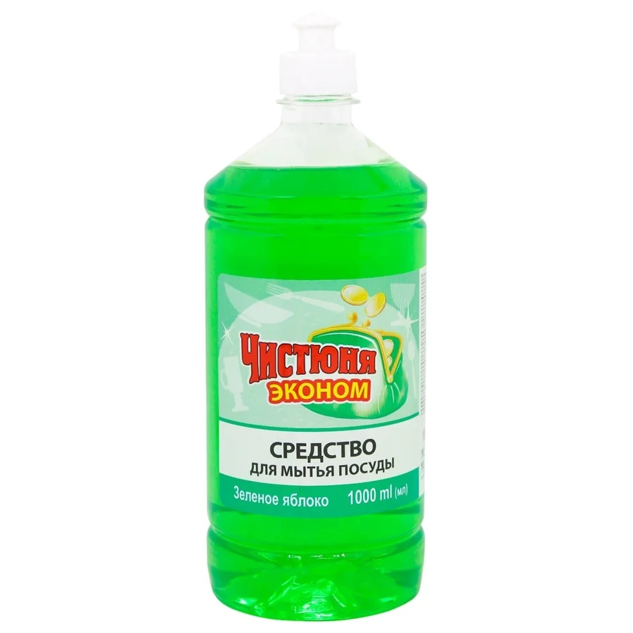 Засіб для миття посуду Зелене яблуко Чистюня Dishwashing Liquid Green Apple 1 л