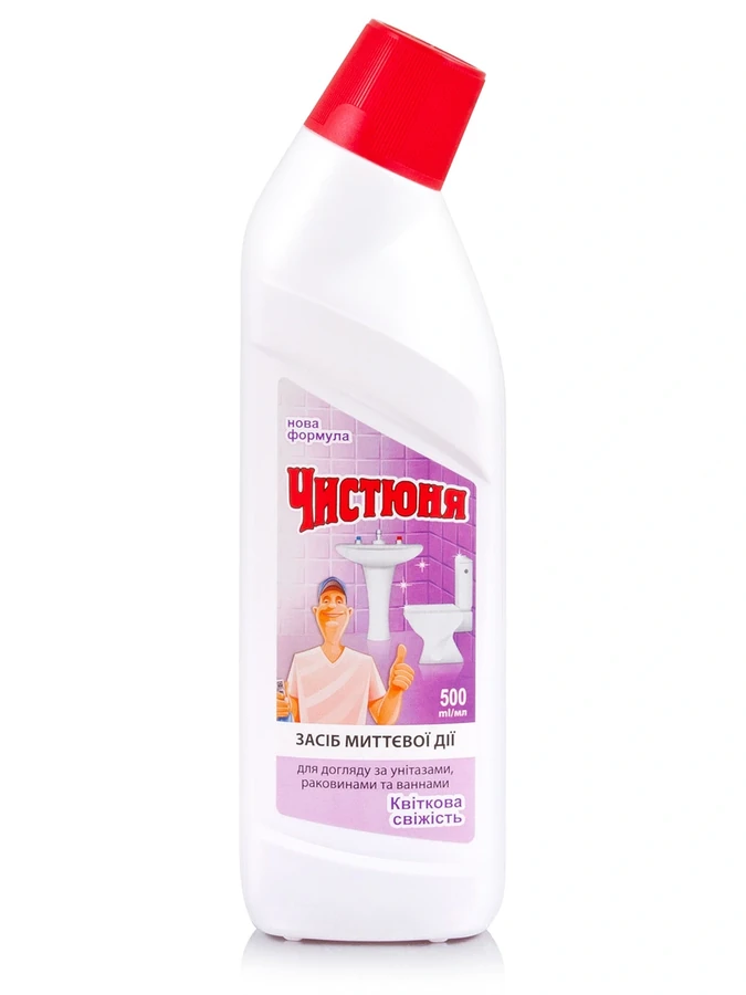 Засіб для догляду за унітазами Квіткова Свіжість Чистюня Care Products Toilets Flower Freshness 500мл