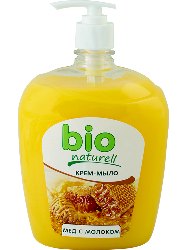 Крем-мило Мед з молоком Bio naturell Cream-Soap Honey and Milk 1000мл