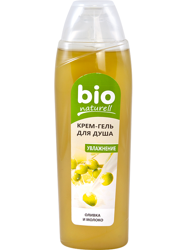 Крем-гель для душу Оливка та молоко Bio naturell Cream-Shower Gel Olive and Milk 500мл