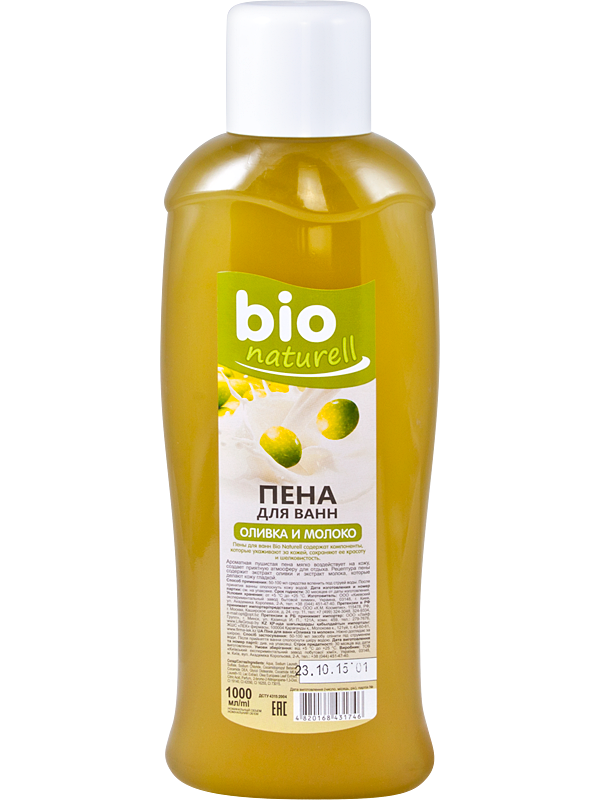 Піна для ванн Оливка та молоко Bio naturell Bath Foam Olive and Milk 1000мл