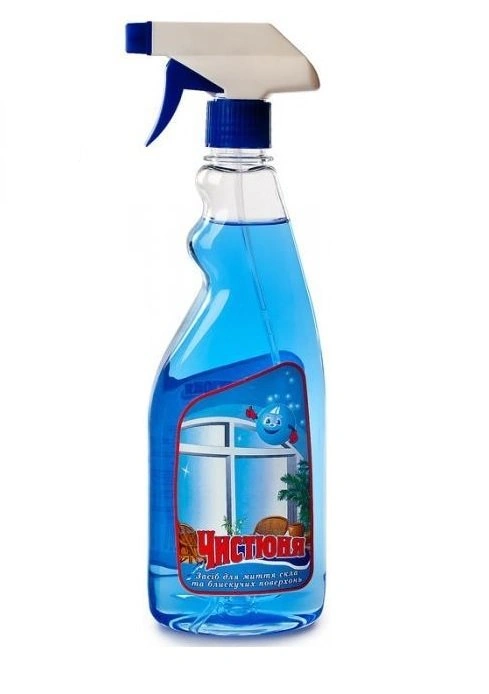 Засіб для миття скла та блискучих поверхонь Чистюня Means for Washing Glass and Shiny Surfaces 1л