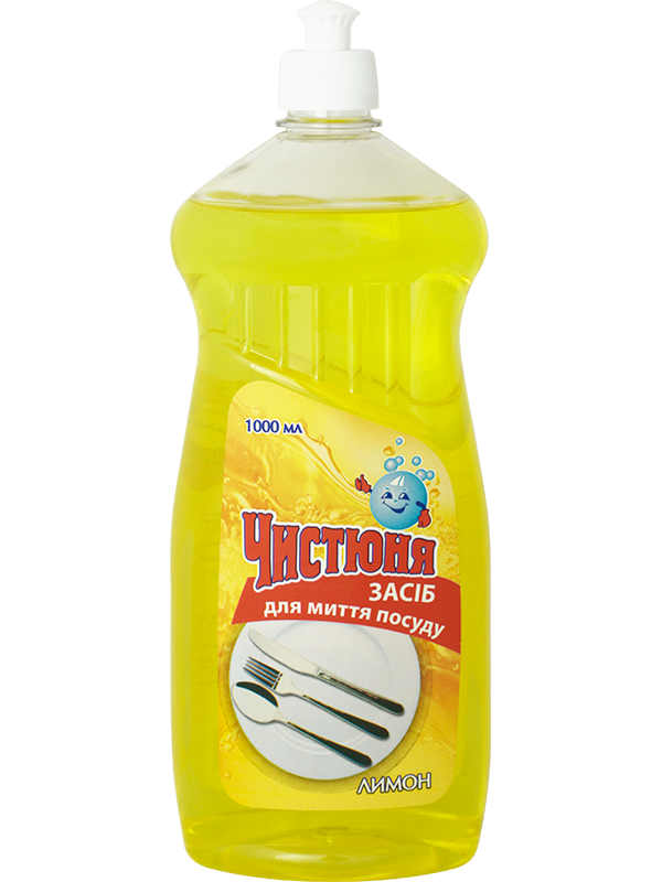 Засіб для миття посуду Лимон Чистюня Dishwashing Detergent Lemon 1л