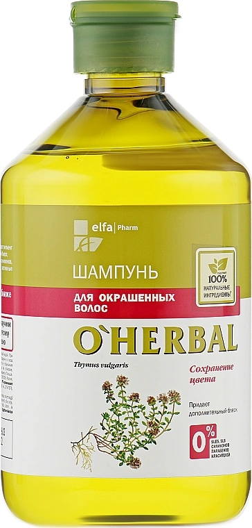 Шампунь для фарбованого волосся Збереження кольору OHerbal Shampoo for Colored Hair 500 мл