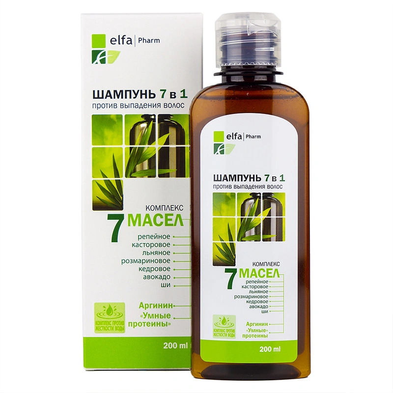 Шампунь проти випадіння волосся 7 олій Elfa Pharm 7 Oil Shampoo 7in1 200 мл