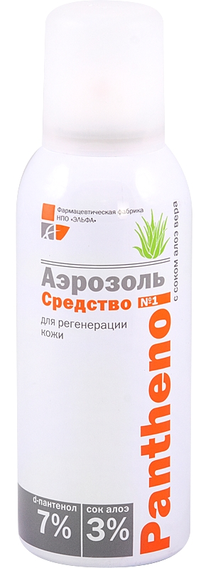 Panthenol Аерозоль із соком алое вера Elfa Pharm Panthenol Spray with Aloe Vera 150 мл