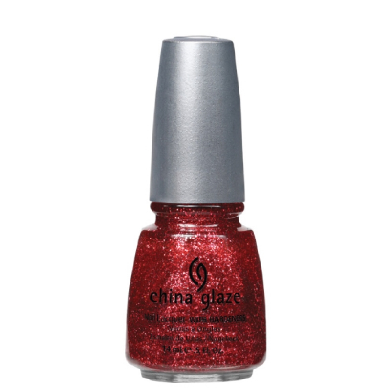 Лак China Glaze Mrs. Claus малинові блискітки 14 мл
