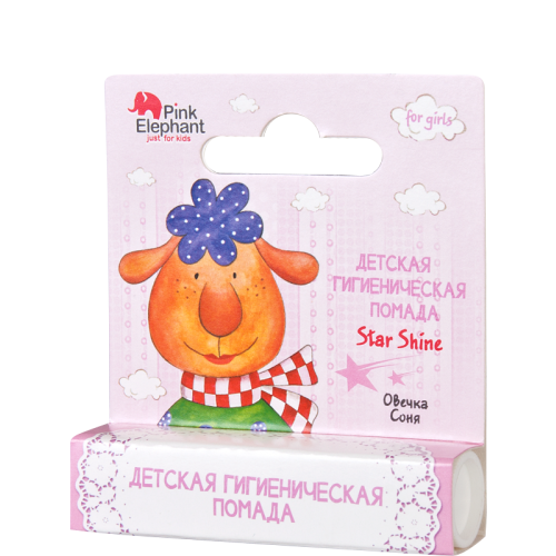 Гігієнічна помада Овечка Соня Pink Elephant Lip Balm Star Shine Lamb Sonia