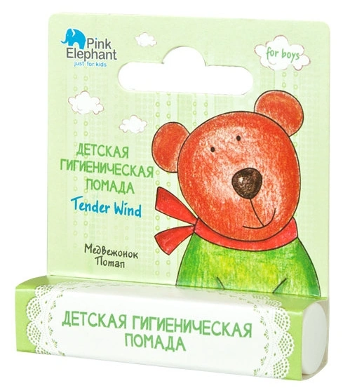Гігієнічна помада Tender wind Ведмедик Потап Pink Elephant Lip Balm Tender Wind Bear Potap